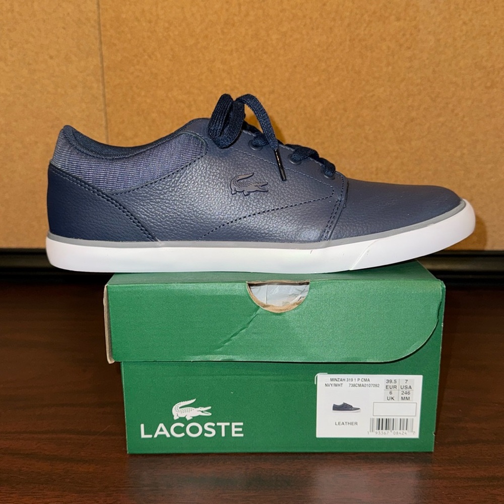 Lacoste Minzah Navy/White Men’s Leather Sneaker